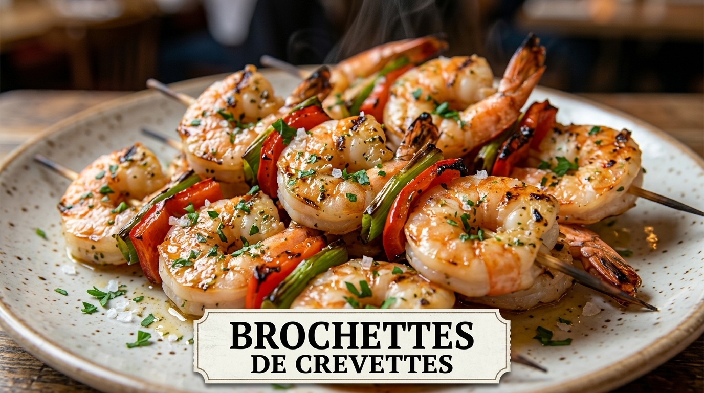 Brochette de gambas