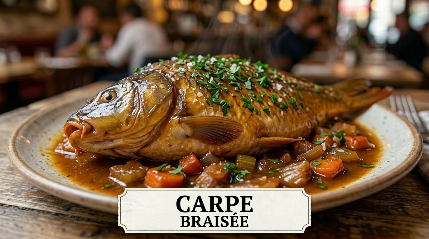Carpe braisée