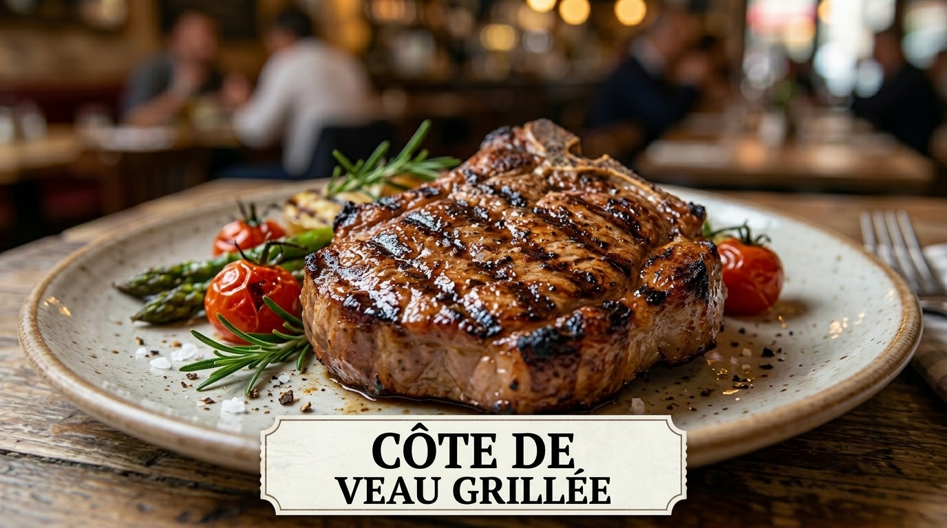 Côte de veau grillée beurre caramélisé